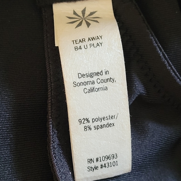 Athleta Black Round Neck Dress Built In Bra Sz S - Picture 9 of 10